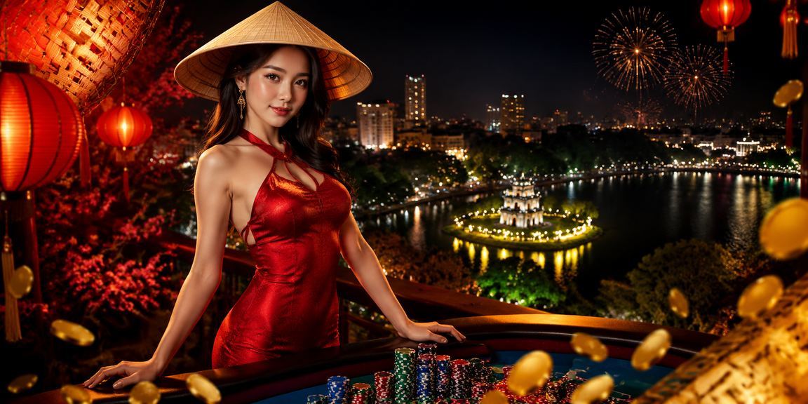Người chơi tại Hà Nội khám phá trò chơi mới trên nền tảng c350 với chiếc nón lá truyền thống